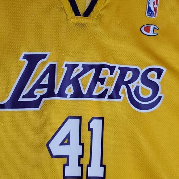 VINTAGE #41 GLEN RICE LOS ANGELES LAKERS NBA CHAMPION JERSEY 44 LARGE - Picture 6 of 9